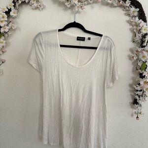 Tempted Cream Ribbed Short Sleeve Tee